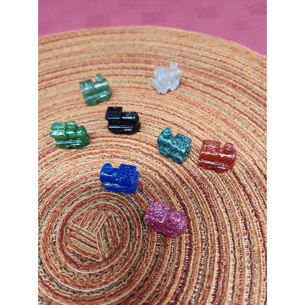 Puremco Train Pieces For Mexican Train Game~Chicken Foot Domino Game Set Of 8